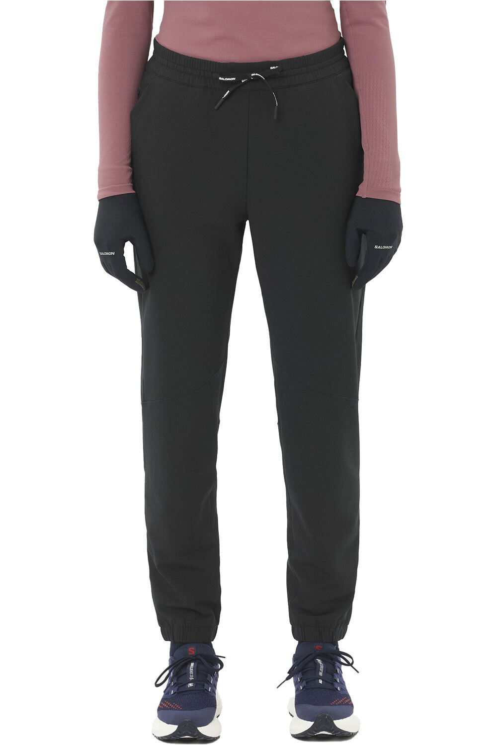 Salomon Pantalon Chubasquero Trail Mujer SHKout HEXAFLOW PANTS W vista frontal