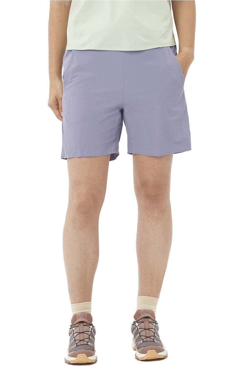 Salomon pantalón corto montaña mujer WAYFARER EASE SHORTS W vista frontal