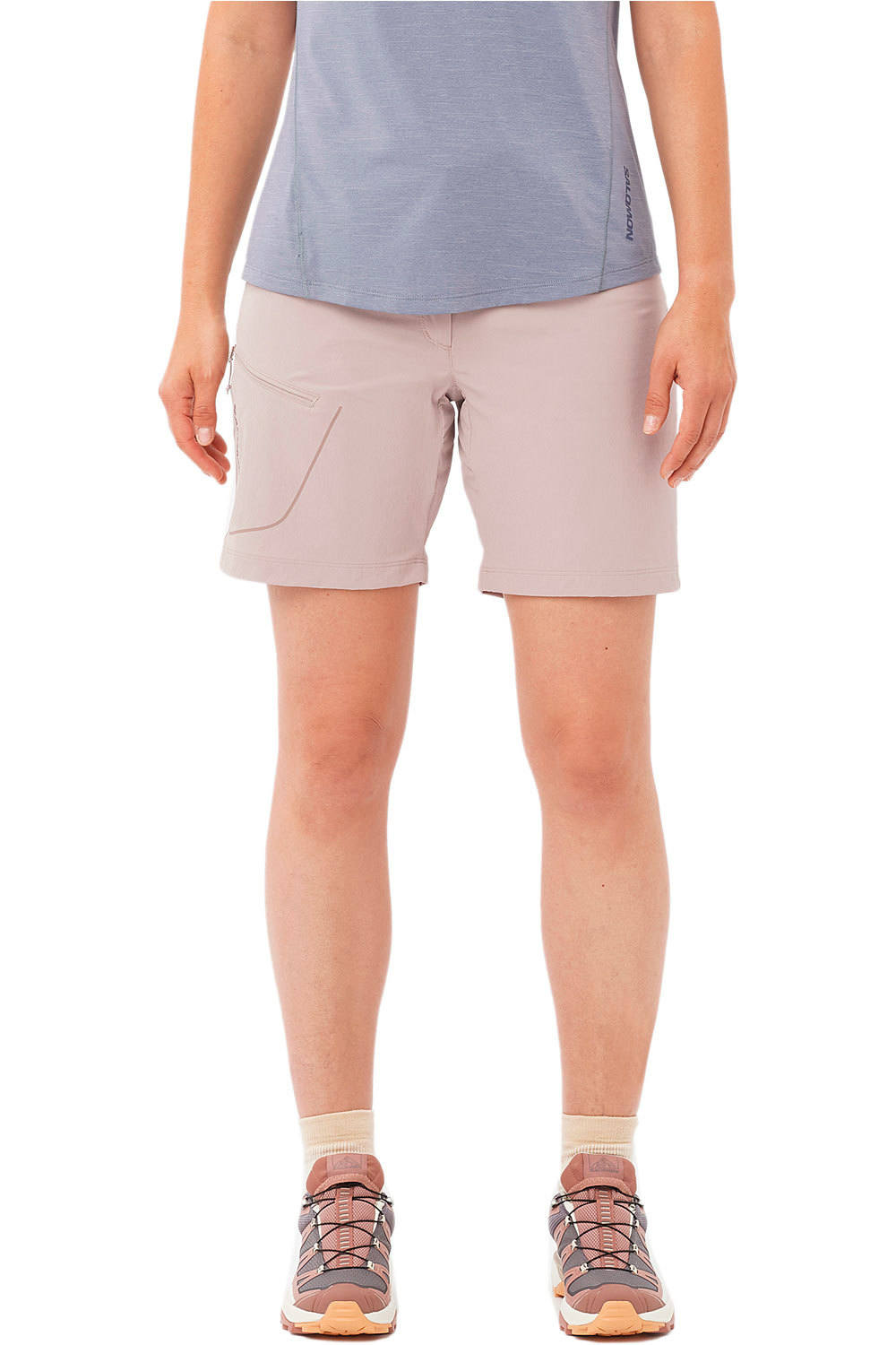 Salomon pantalón corto montaña mujer WAYFARER SHORTS W vista frontal