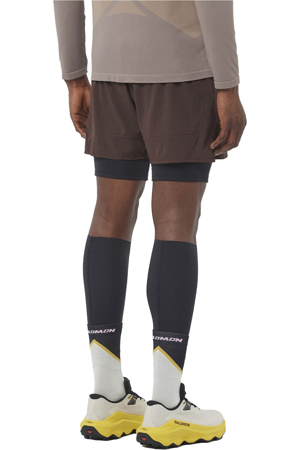 Salomon pantalón running hombre SENSE 2IN1 SHORTS M vista trasera