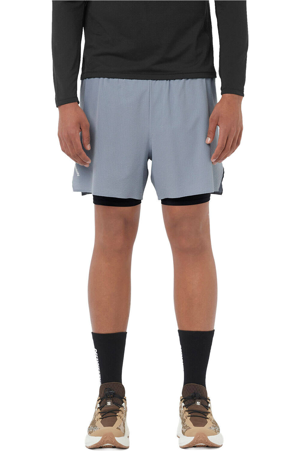 Salomon pantalón running hombre SENSE AERO 2IN1 SHTS 5 M vista frontal