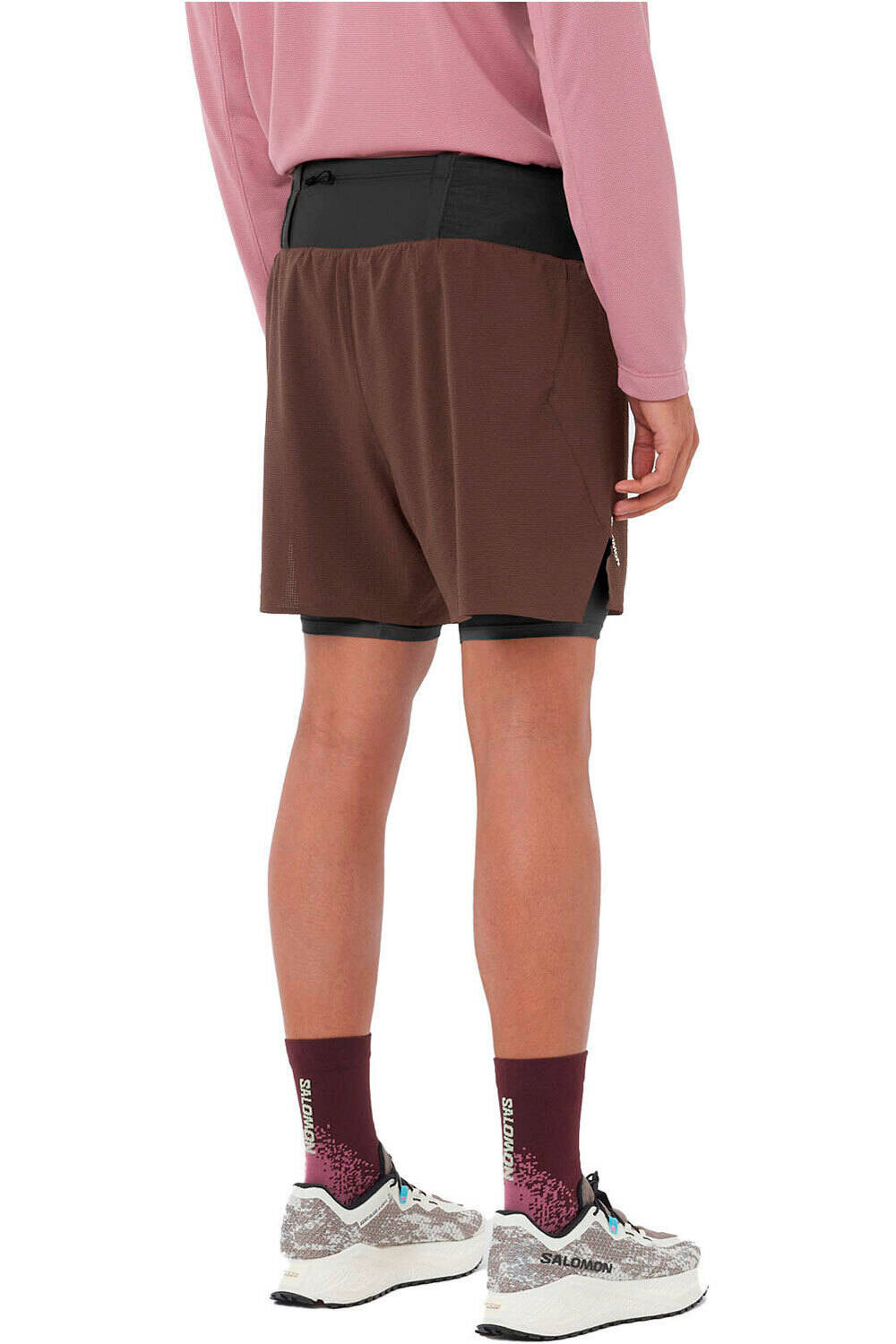 Salomon pantalón running hombre SENSE AERO 2IN1 SHTS 5 M vista trasera