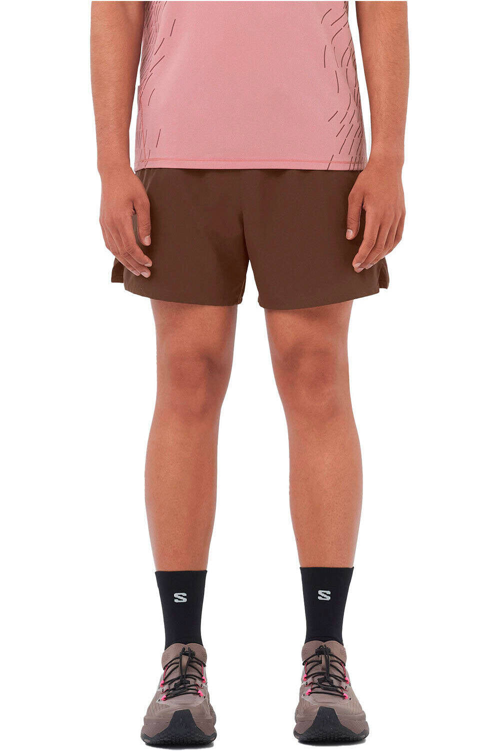 Salomon pantalón running hombre SHKout CORE SHORTS  5 M vista frontal