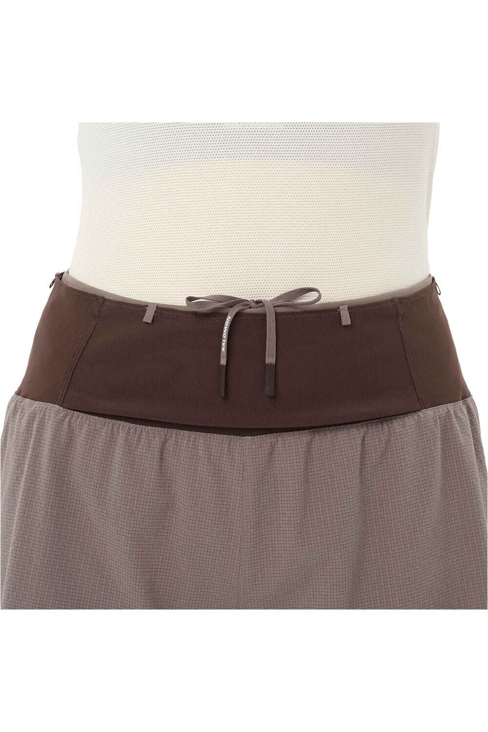 Salomon pantalones cortos trail running mujer SENSE AERO 2IN1 TRAIL 4W vista detalle