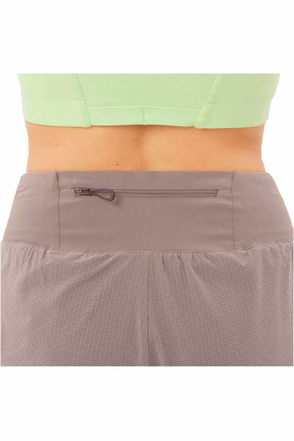 Salomon pantalones cortos trail running mujer SENSE AERO STOW 4 SHTS W vista detalle