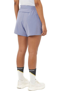Salomon pantalones cortos trail running mujer SHKout EASY SHORTS 4 W vista trasera