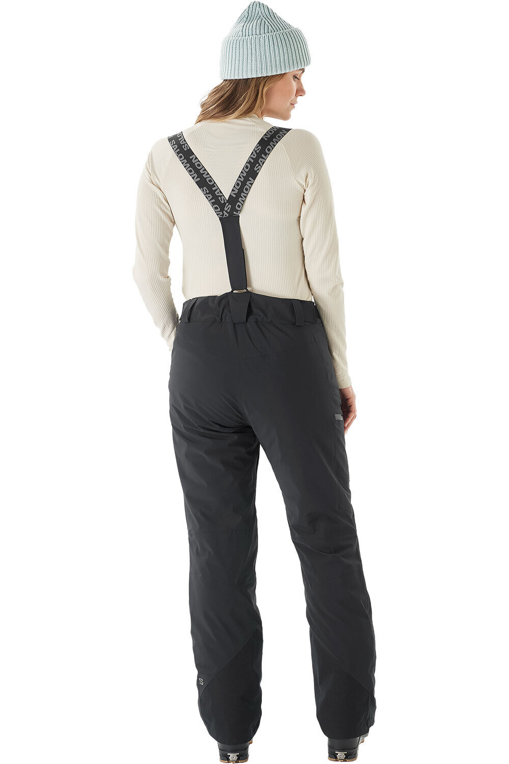 Salomon pantalones esquí mujer BRILLIANT PANT W Deep Black vista trasera