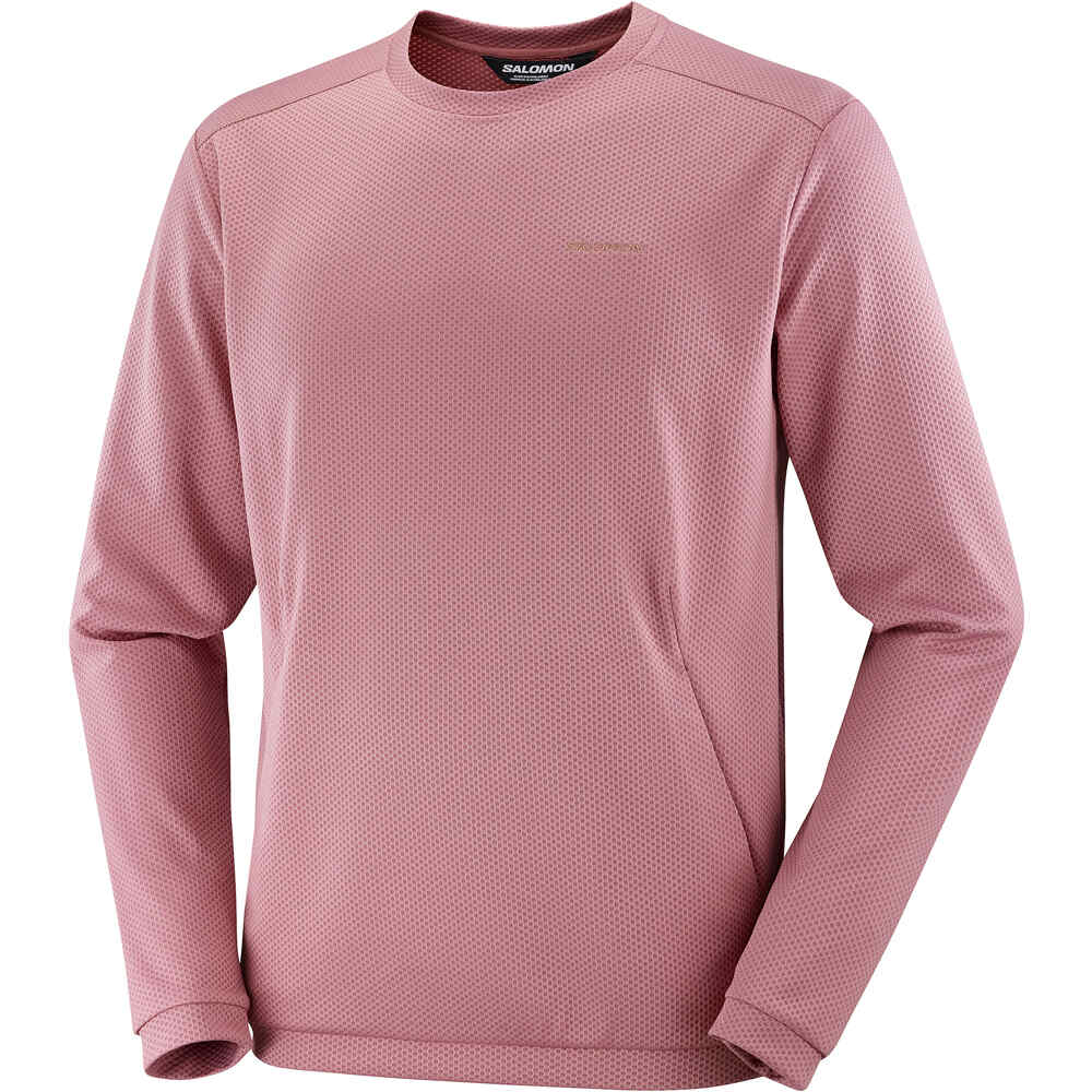 Salomon Sudaderas Montaña Hombre MOTOMESH CREWNECK M vista frontal