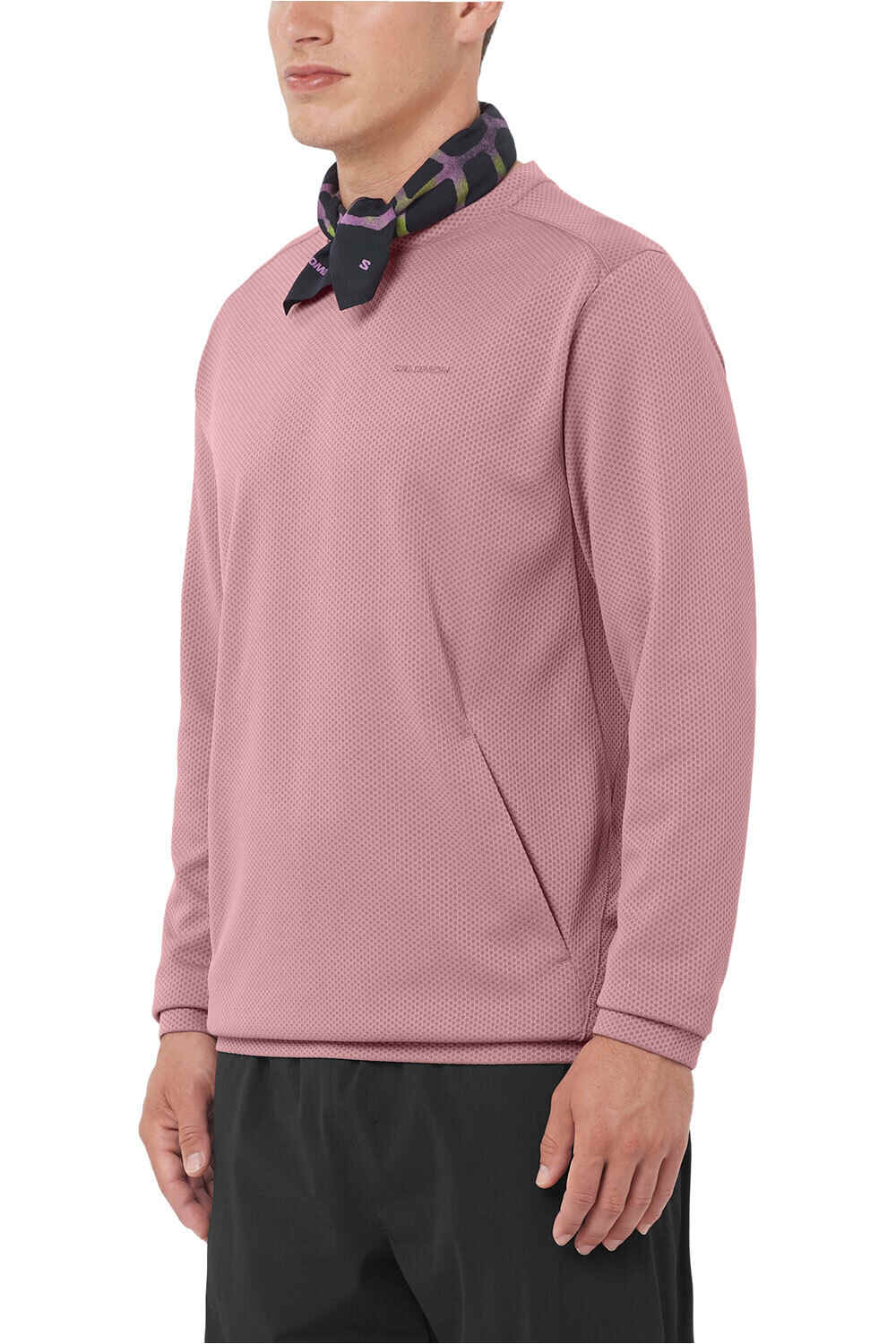 Salomon Sudaderas Montaña Hombre MOTOMESH CREWNECK M vista frontal