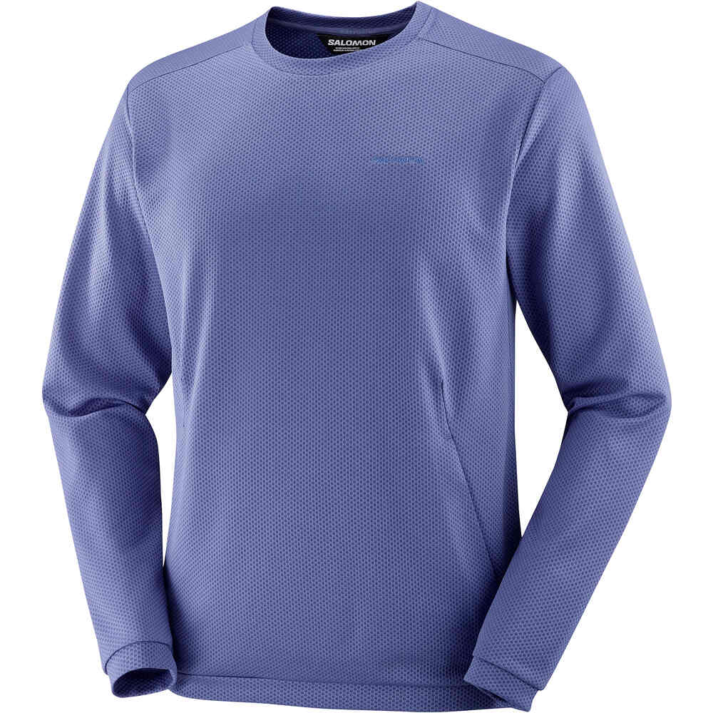 Salomon Sudaderas Montaña Hombre MOTOMESH CREWNECK M vista frontal