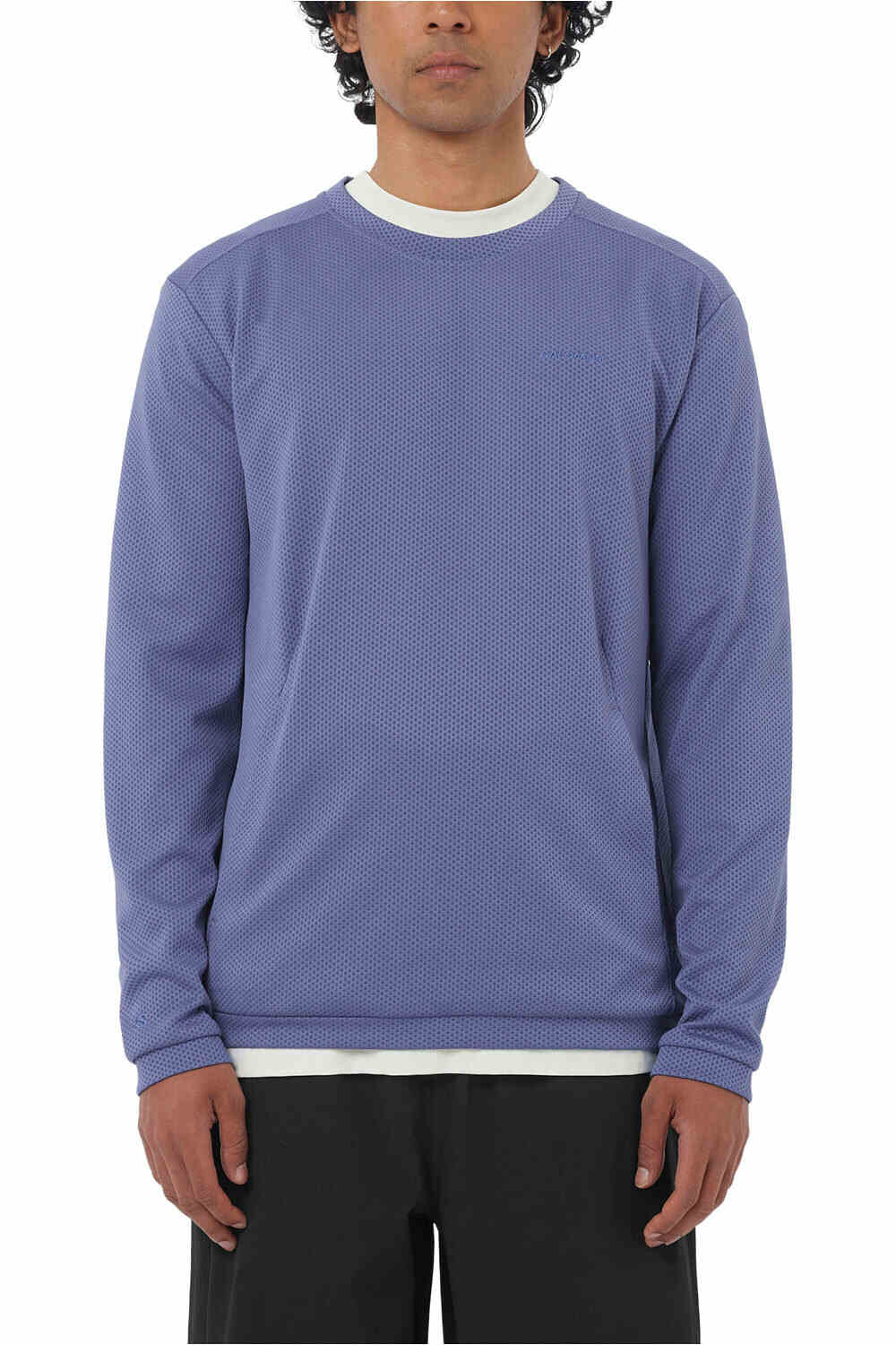 Salomon Sudaderas Montaña Hombre MOTOMESH CREWNECK M vista frontal