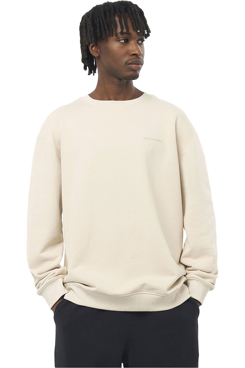 Salomon Sudaderas Montaña Hombre SAL LOGO PRIDE CREW  M vista frontal