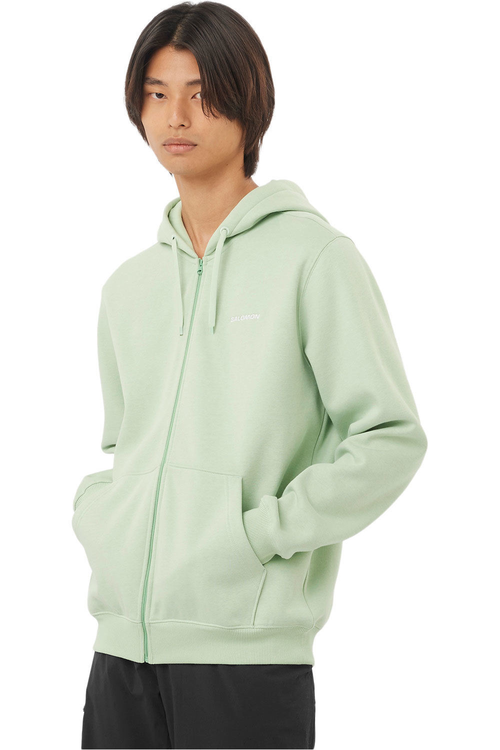 Salomon Sudaderas Montaña Hombre SALOMON LOGO FZ HOODIE M vista frontal