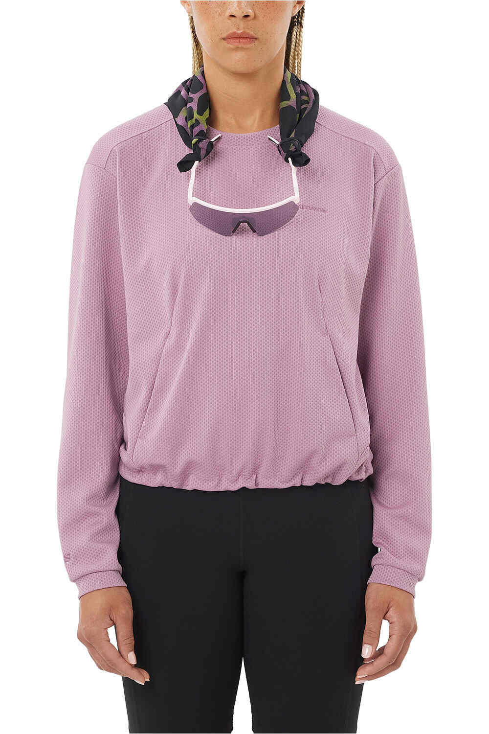 Salomon Sudaderas Montaña Mujer MOTOMESH CREWNECK W vista frontal