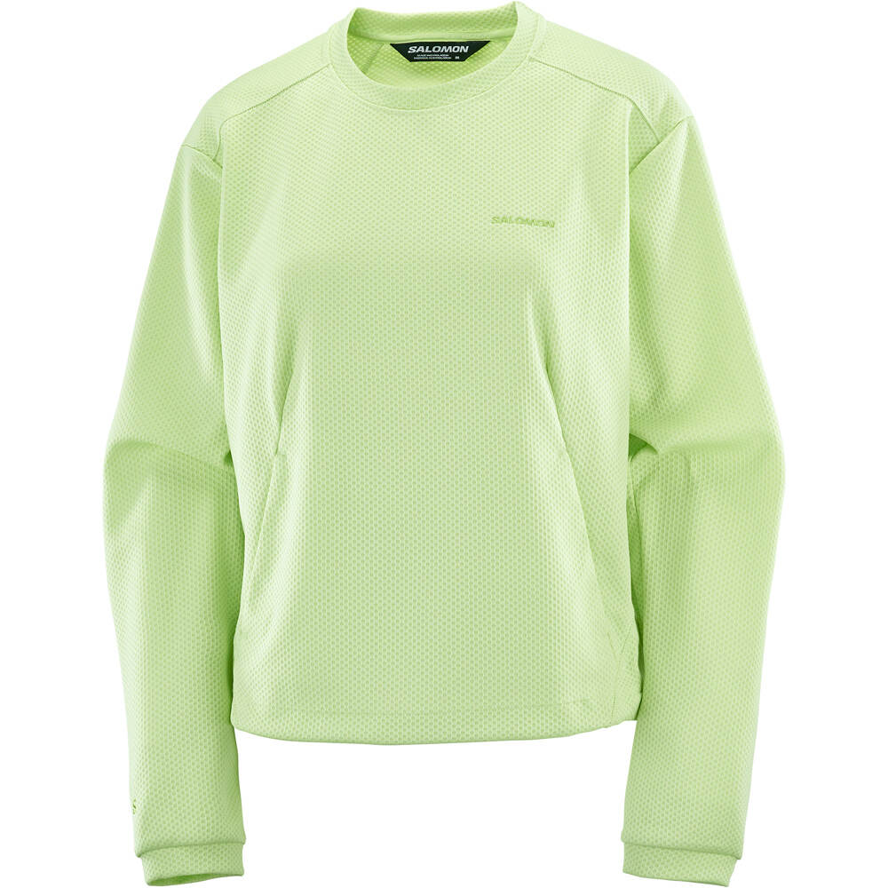 Salomon Sudaderas Montaña Mujer MOTOMESH CREWNECK W vista frontal