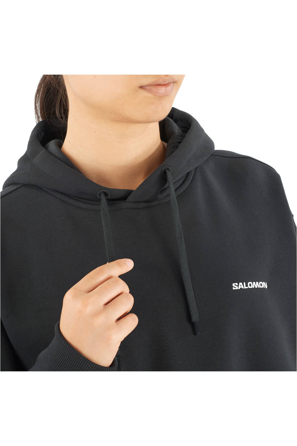 Salomon Sudaderas Montaña Mujer SALOMON LOGO SHORT HD W vista detalle