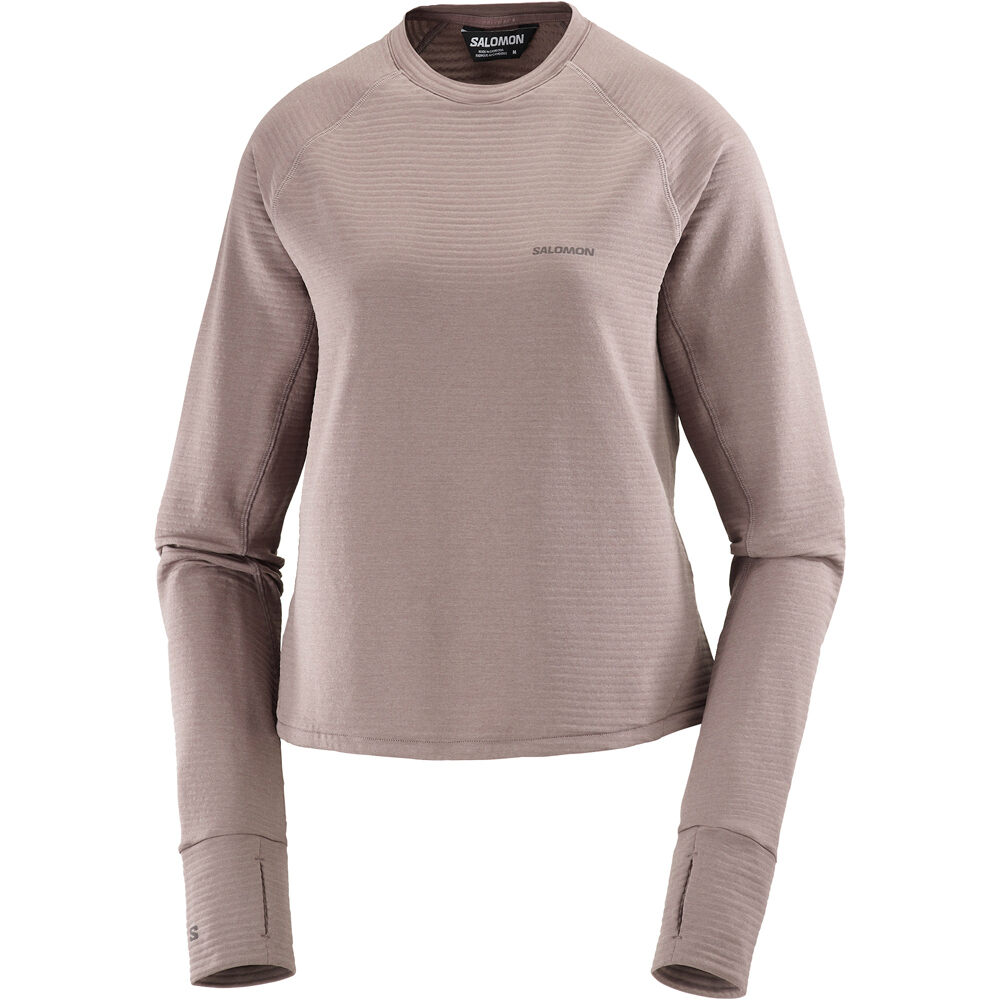 Salomon Sudaderas Montaña Mujer SNTIAL LIGHTWARM CN W vista frontal