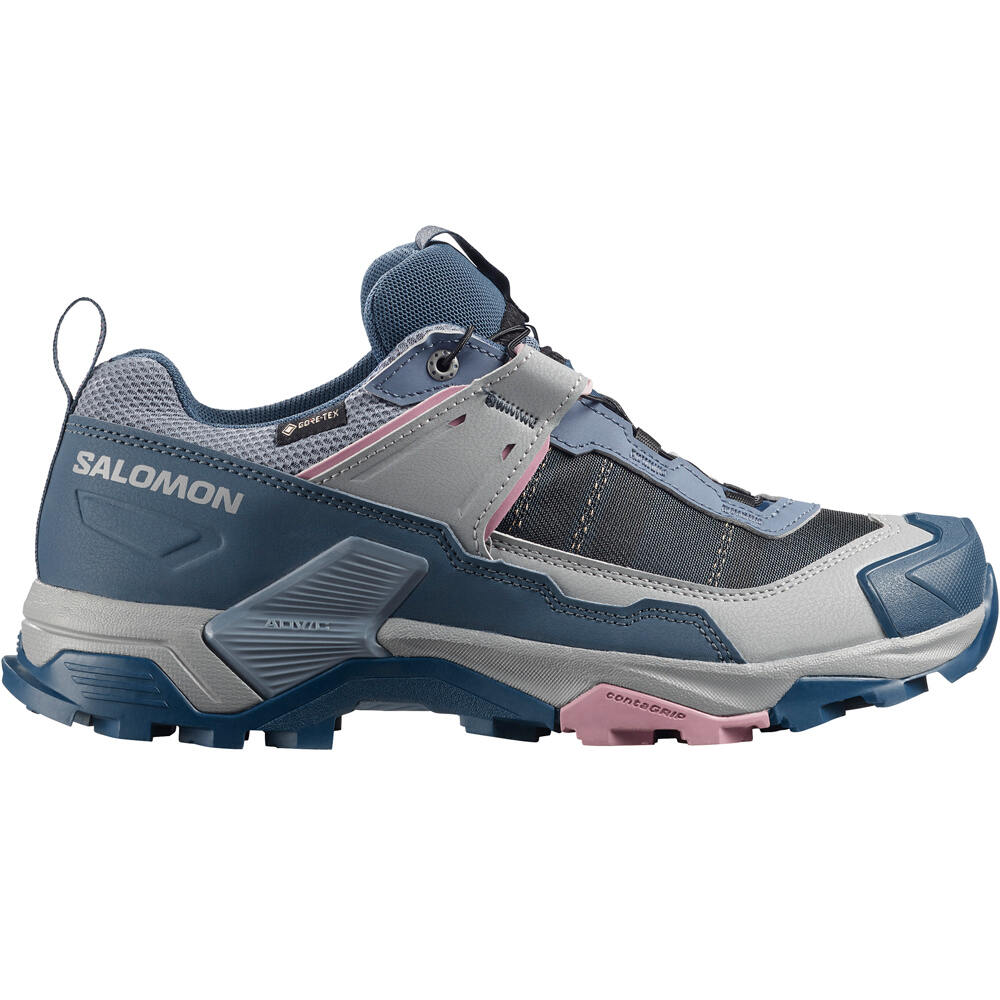 Salomon zapatilla trekking mujer X ULTRA 5 GTX W lateral exterior