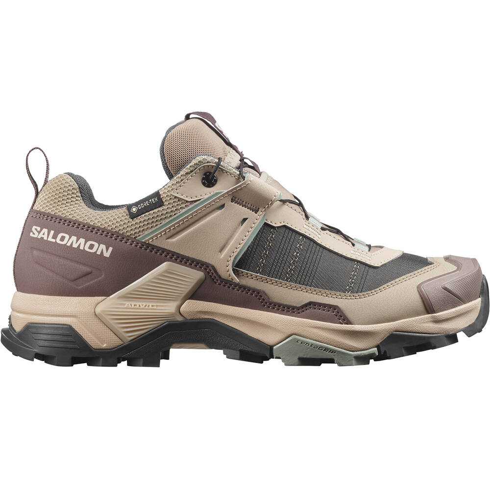 Salomon zapatilla trekking mujer X ULTRA 5 GTX W lateral exterior
