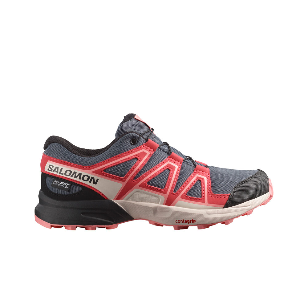 Salomon zapatilla trekking niño SPEEDCROSS WP J lateral exterior