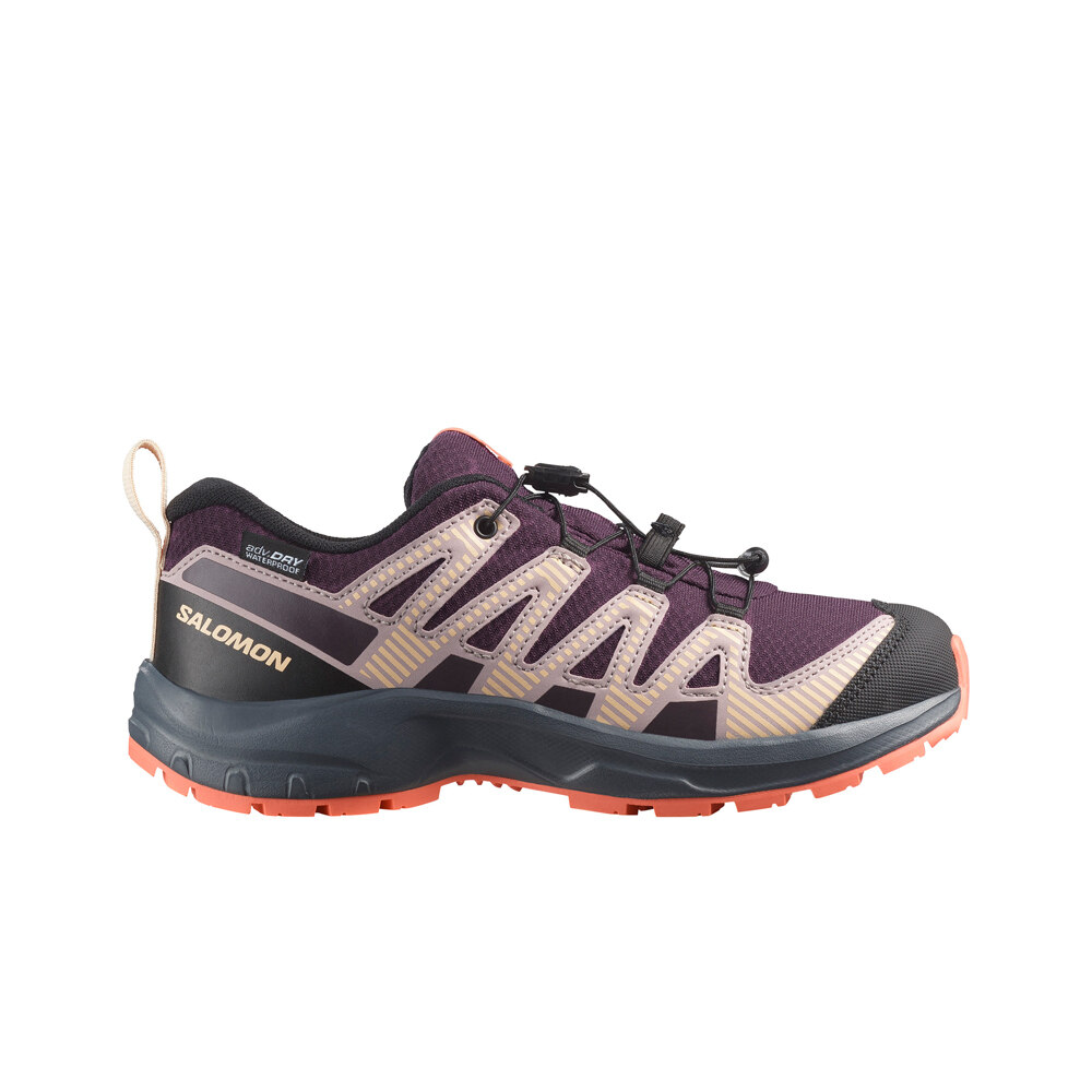Salomon zapatilla trekking niño XA PRO V8 WP J lateral exterior