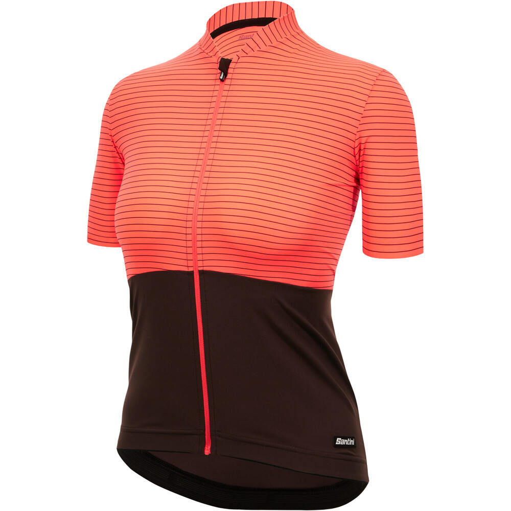 Santini maillot manga corta mujer COLORE RIGA - WOMEN'S JERSEY vista detalle