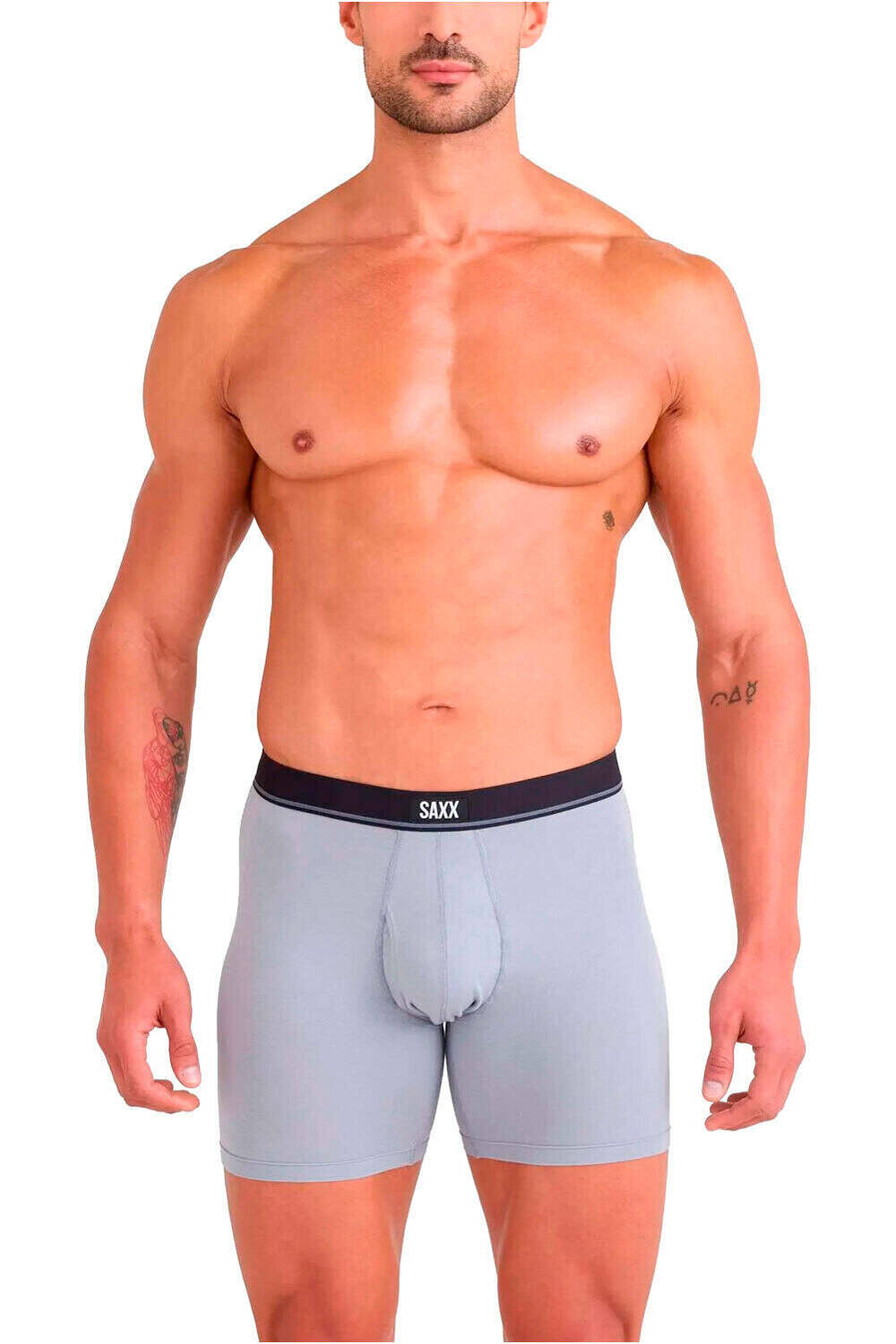 Saxx calzoncillo térmico ESSENTIAL COTTON BOXER BRIEF FLY 3PK vista frontal