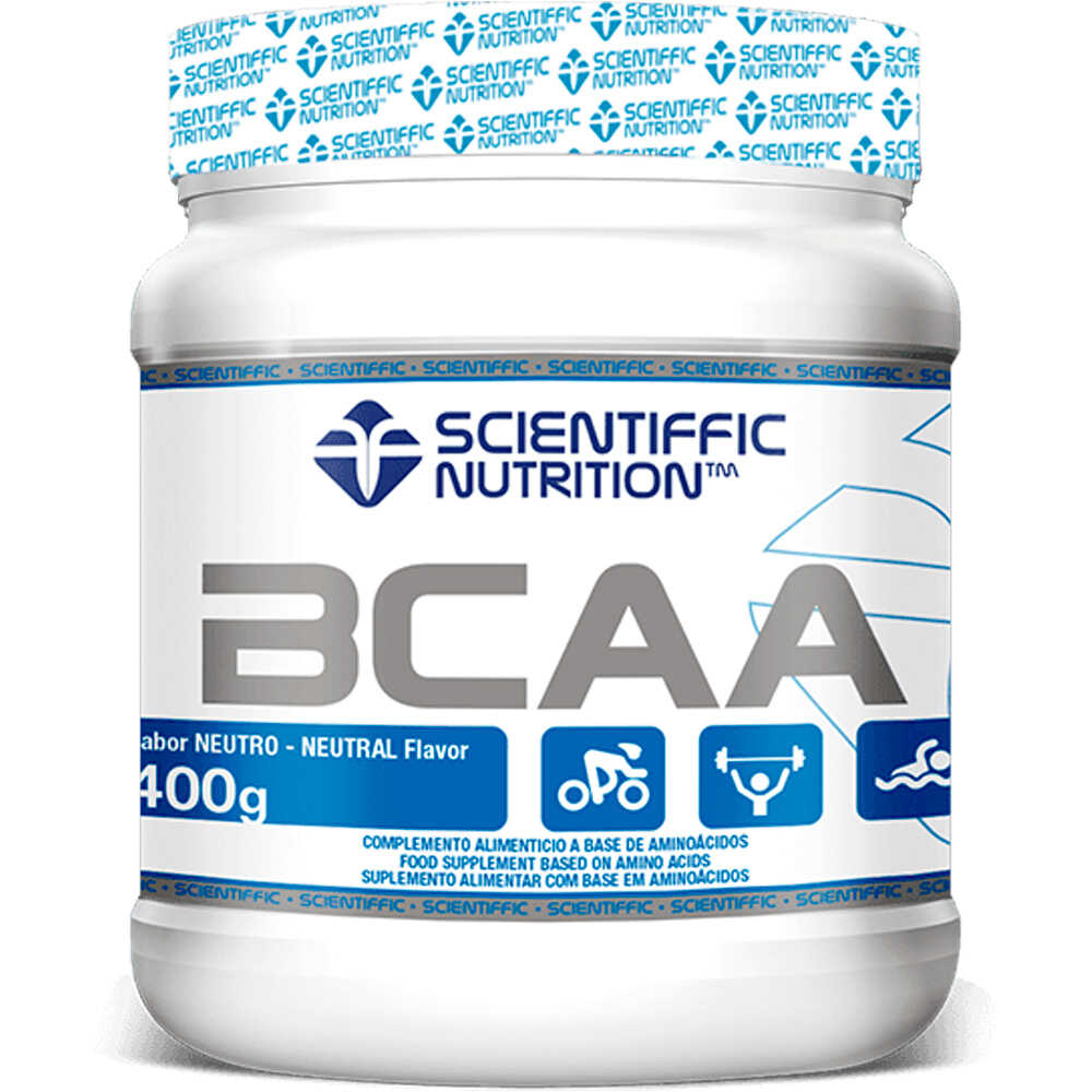 Scientiffic Nutrition Aminoacidos BCAA 100% Fermentacin Natural Neutro 400g vista frontal