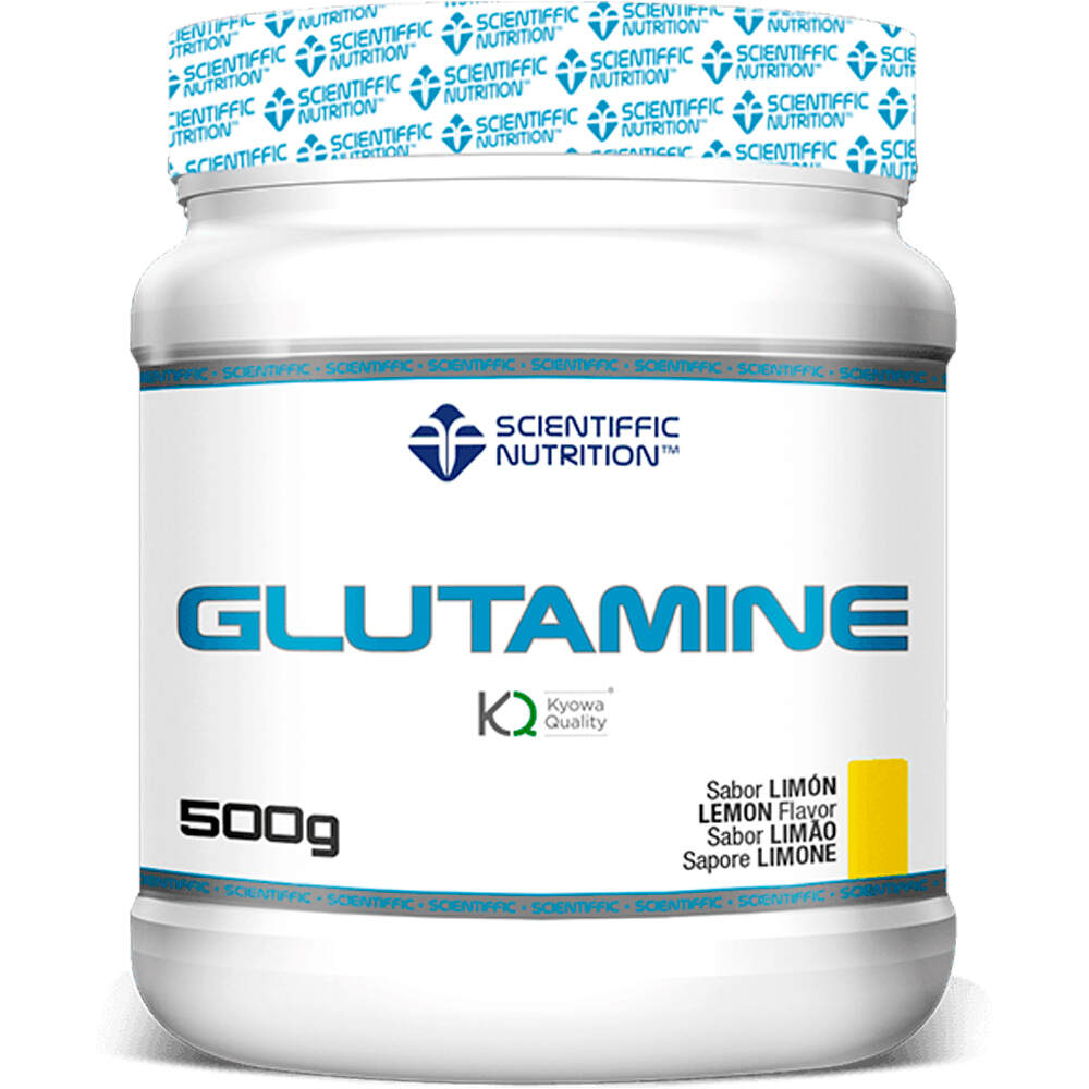 Scientiffic Nutrition Aminoacidos Glutamine Kyowa Limn 500g vista frontal