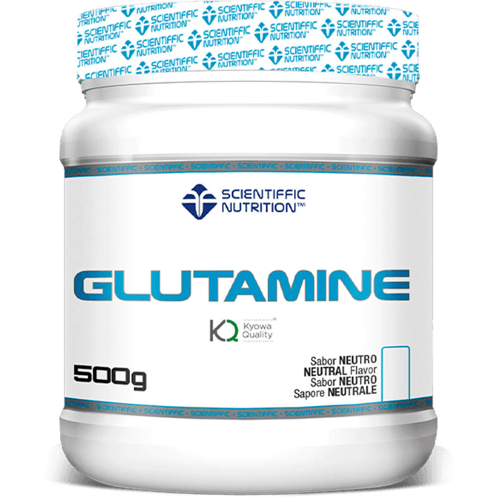 Scientiffic Nutrition Aminoacidos Glutamine Kyowa Neutro 500g vista frontal
