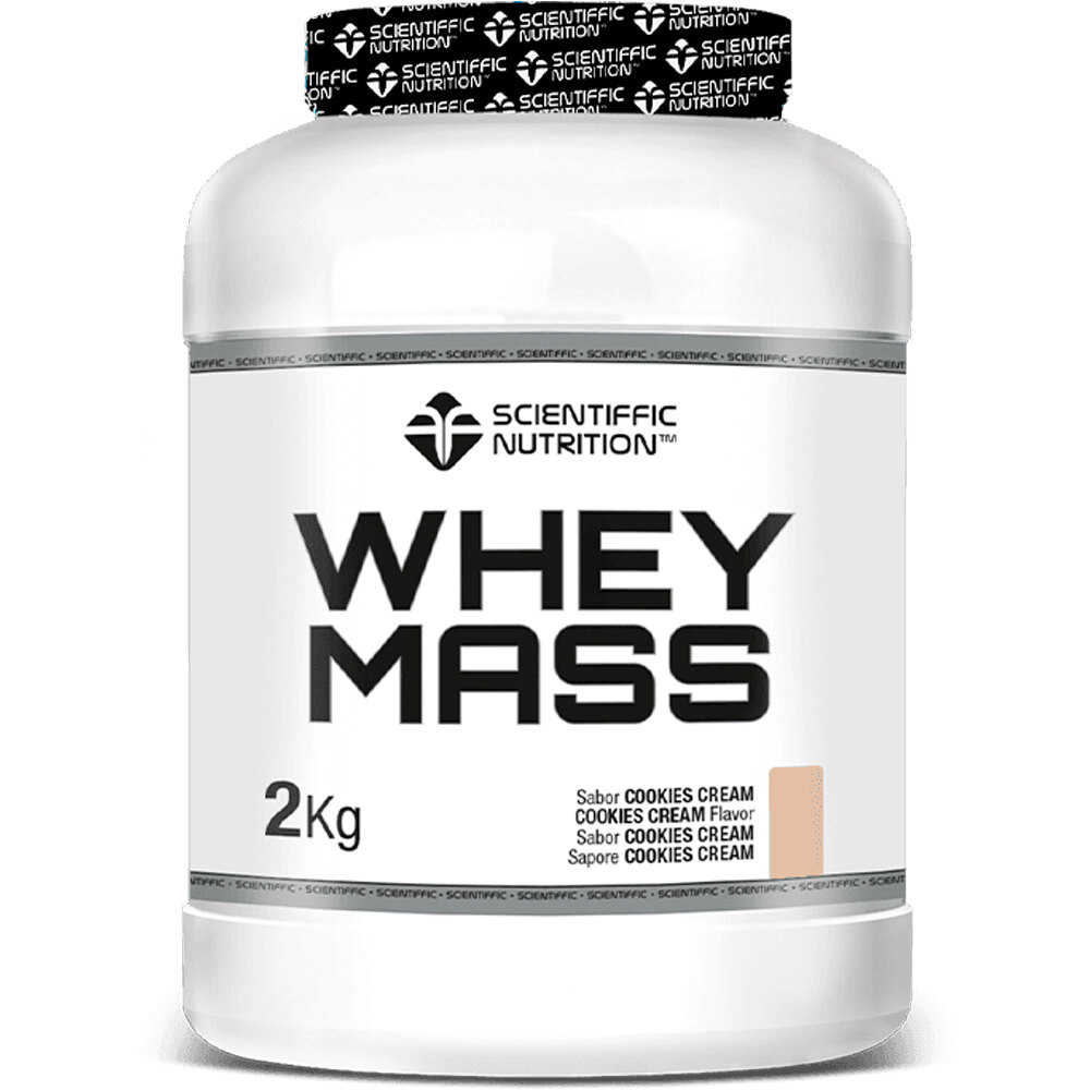Scientiffic Nutrition Aumento Peso/Gainers Whey Mass 50/50 Digezyme Cookies Cream 2kg vista frontal