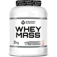 Scientiffic Nutrition Aumento Peso/Gainers Whey Mass 50/50 Digezyme Fresa Chocolate Blanco 2kg vista frontal