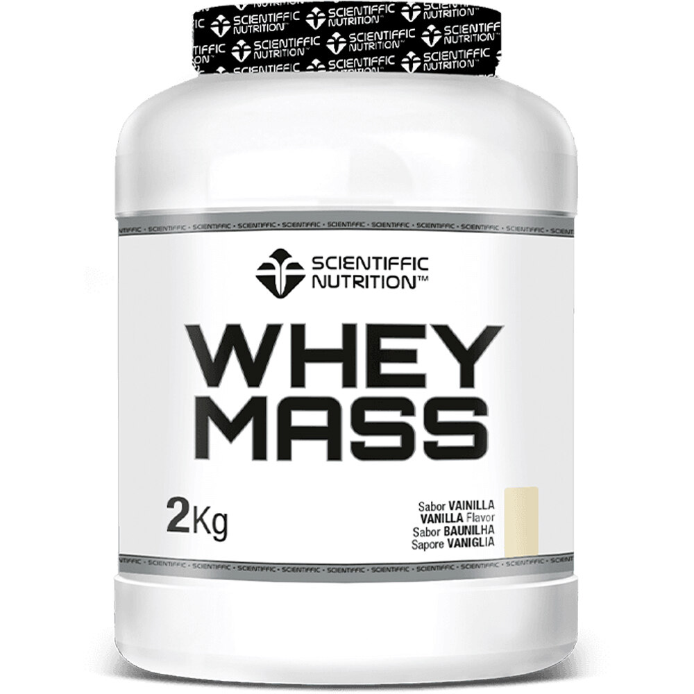 Scientiffic Nutrition Aumento Peso/Gainers Whey Mass 50/50 Digezyme Vainilla 2kg vista frontal