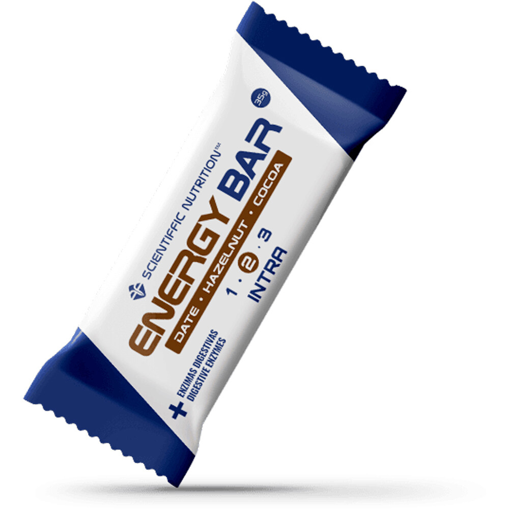 Scientiffic Nutrition barritas energéticas CAJA Energy Bar 35g  Dtil Avellana Cacao 12 uds 01