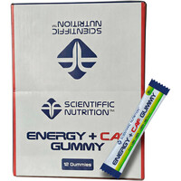 Scientiffic Nutrition barritas energéticas CAJA Energy Gummy + CAF Lima Limon 12 uds vista frontal
