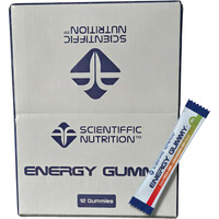 Scientiffic Nutrition barritas energéticas CAJA Energy Gummy Fresa Kiwi 12 uds vista frontal