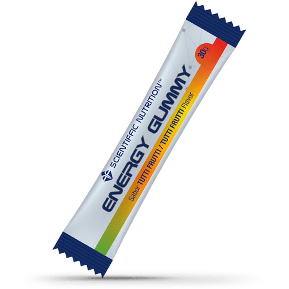 Scientiffic Nutrition barritas energéticas CAJA Energy Gummy Tuti Frutti 12 uds 01