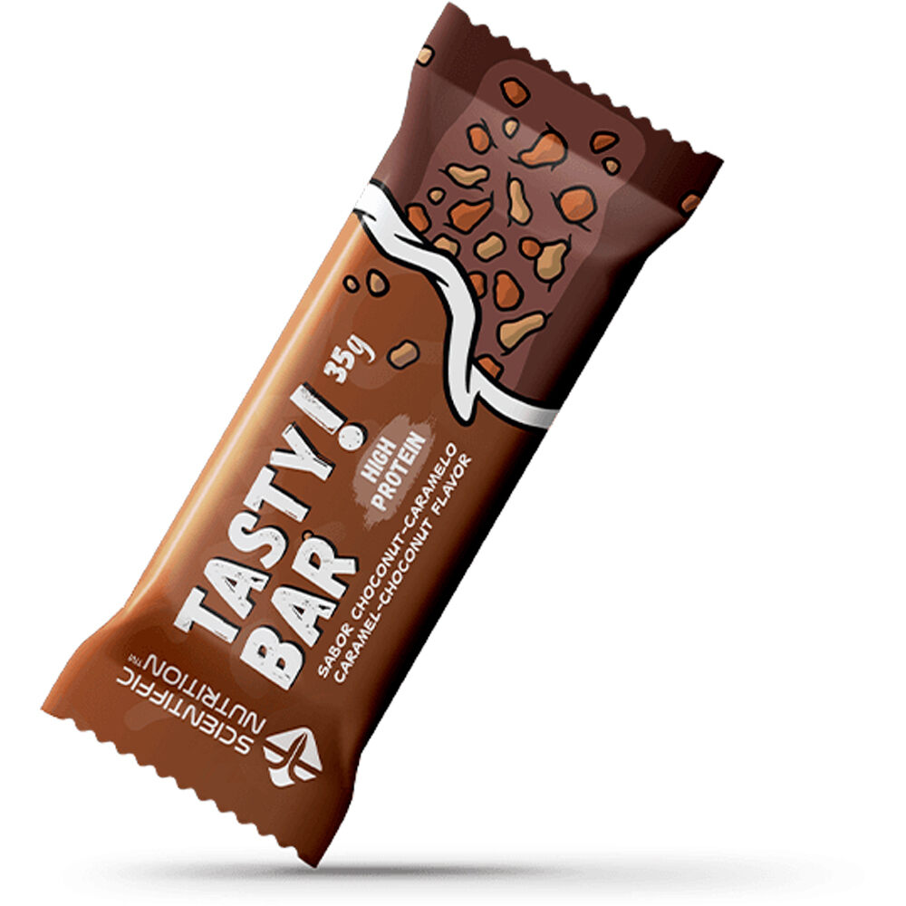 Scientiffic Nutrition barritas energéticas CAJA Tasty Bar 35g Choconut Caramelo 24uds 01