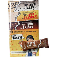 Scientiffic Nutrition barritas energéticas CAJA Tasty Bar 35g Choconut Caramelo 24uds vista frontal