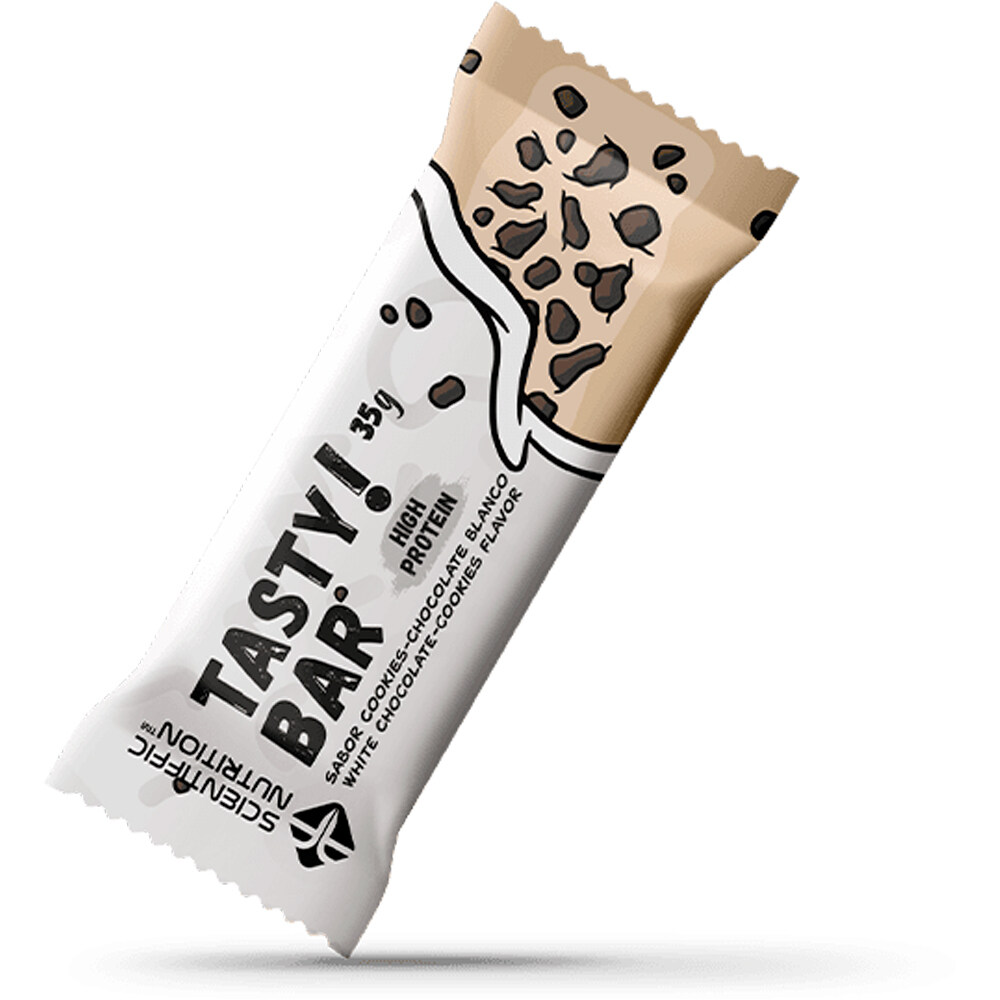 Scientiffic Nutrition barritas energéticas CAJA Tasty Bar 35g Cookies 24uds 01