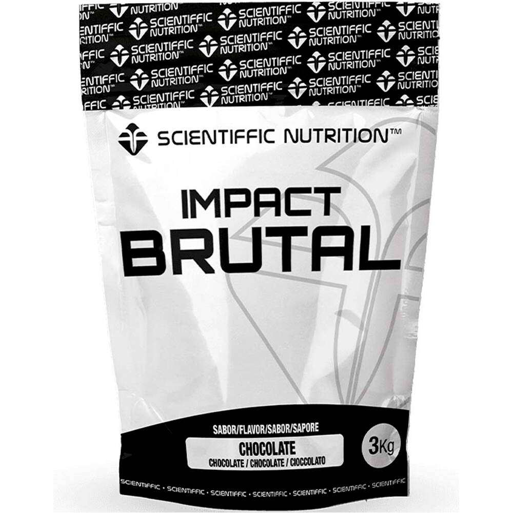 Scientiffic Nutrition Carbohidratos Brutal Impact Chocolate 3kg vista frontal