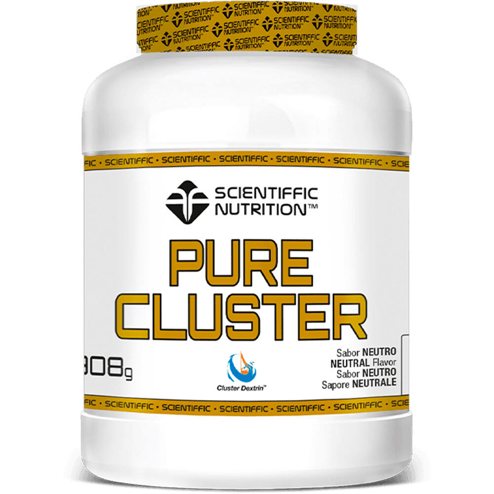 Scientiffic Nutrition Carbohidratos Pure Cluster 100% ClusterDextrin Neutra 908g vista frontal