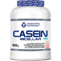 Scientiffic Nutrition Caseinas Casein Micellar Fresa Chocolate Blanco 908g vista frontal