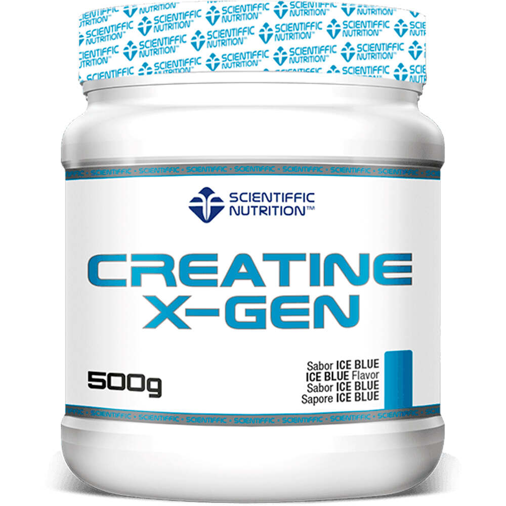Scientiffic Nutrition Creatinas Creatine Ice Blue 500g vista frontal