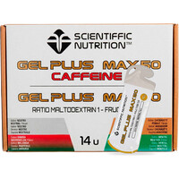 Scientiffic Nutrition energía instantánea CAJA Gel + MAX 50 70G Neutro 14uds vista frontal