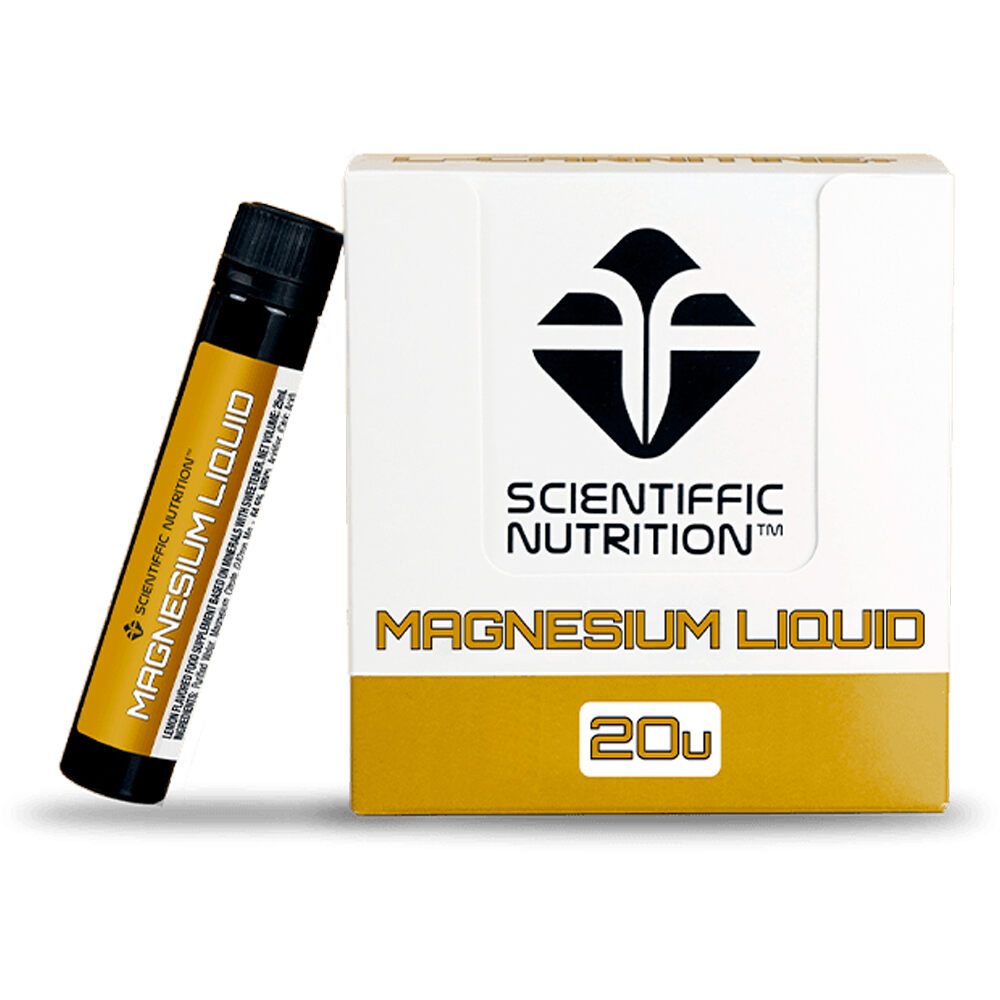 Scientiffic Nutrition Magnesio CAJA Magnesium Liquid 242mg 25ml Limon 20uds vista frontal