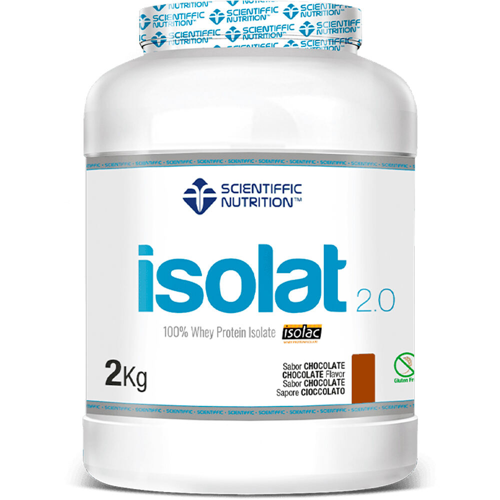 Scientiffic Nutrition Proteinas Aislado Suero/Whey Isolat 2.0 Whey Protein Isolac Chocolate 2kg vista frontal