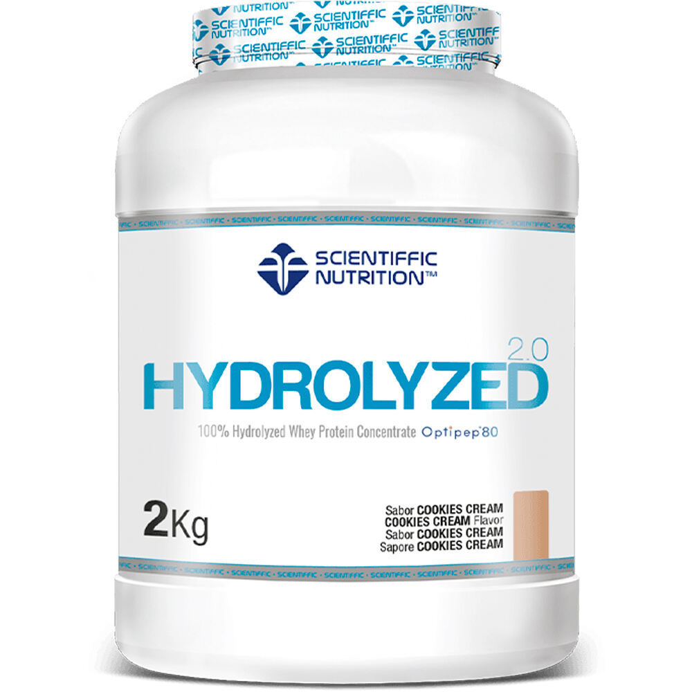 Scientiffic Nutrition Proteinas Hidrolizadas Hydrolyzed 2.0 Whey Protein Optipep80 Cookies Cream 2Kg vista frontal