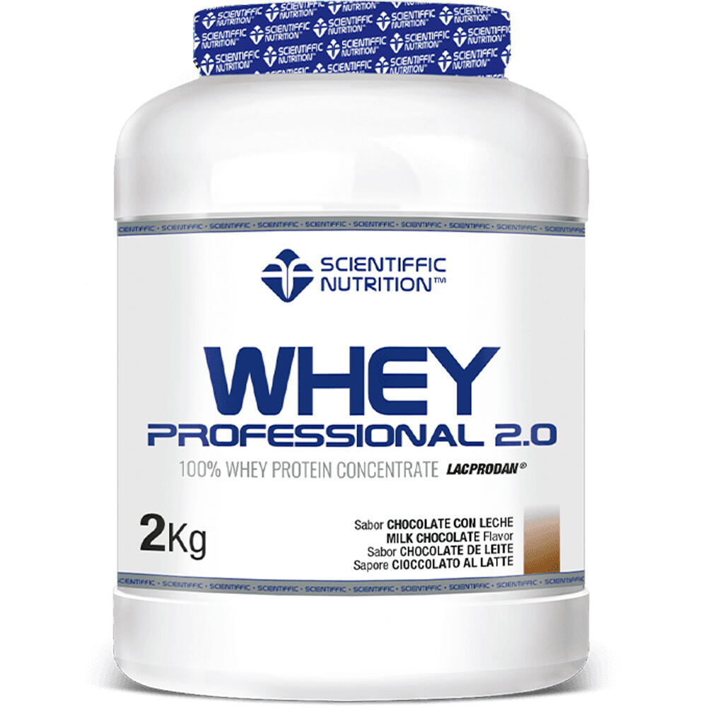 Scientiffic Nutrition proteínas Whey Professional 2.0 Lacprodan Digezyme Chocolate Leche 2Kg vista frontal