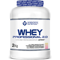 Scientiffic Nutrition proteínas Whey Professional 2.0 Lacprodan Digezyme Fresa Chocolate Bla vista frontal